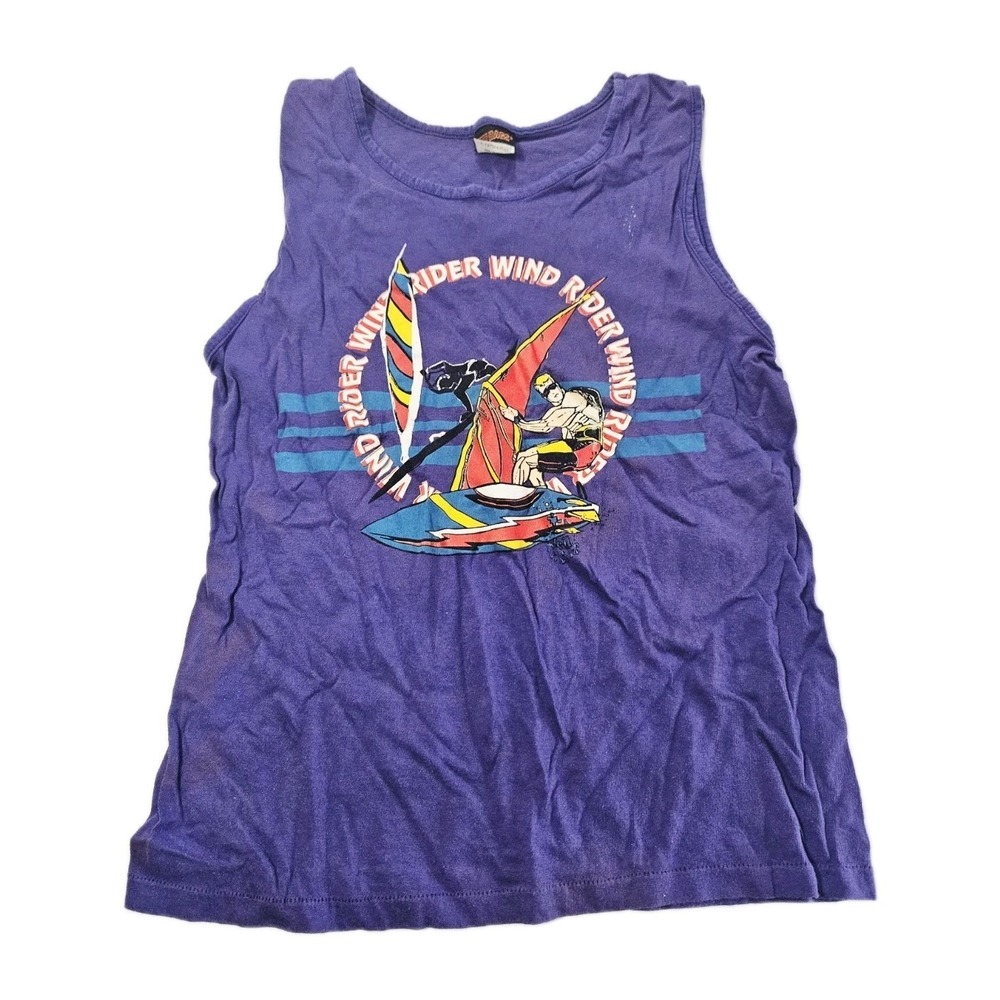 VTG‎ Wind Rider Beach Attitude Surfing Shirt Tank Surf Rags Youth Size Large